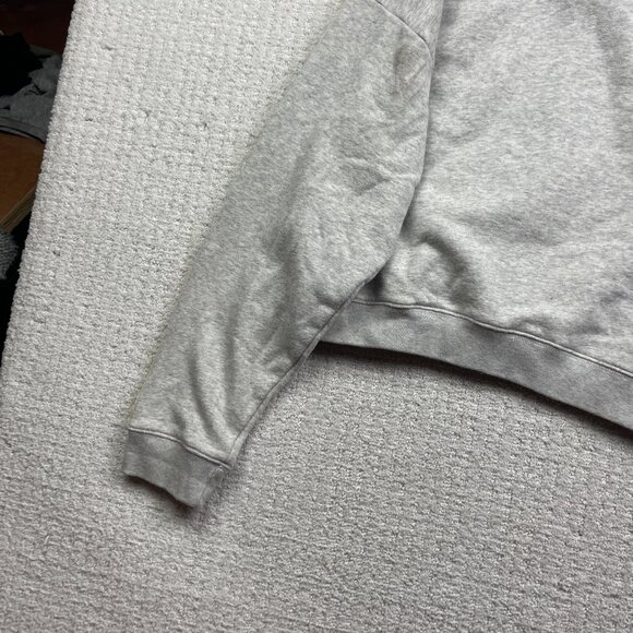 TNA Aritzia Cropped Hoodie Womens Size M White Icon Striped Sleeves Cozy Read - Picture 16 of 16